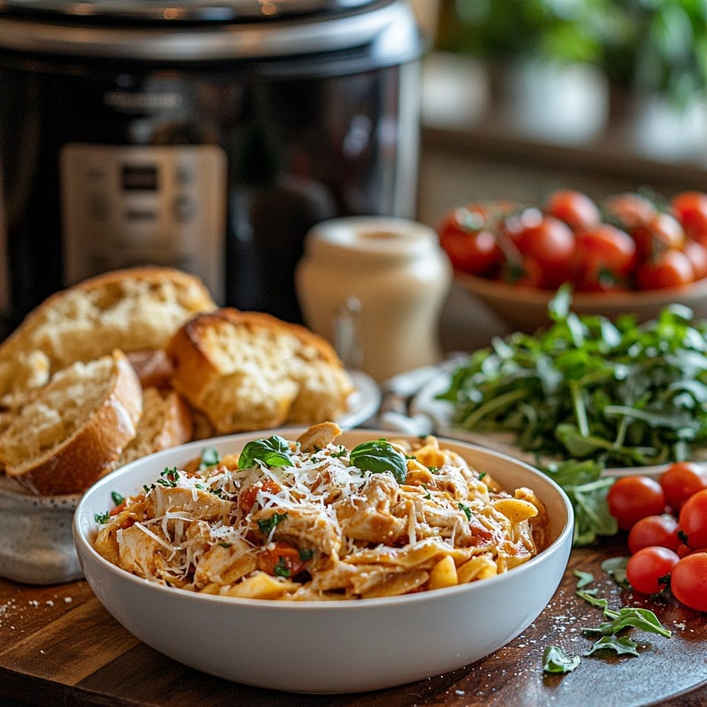 CROCK POT ITALIAN CHICKEN PASTA