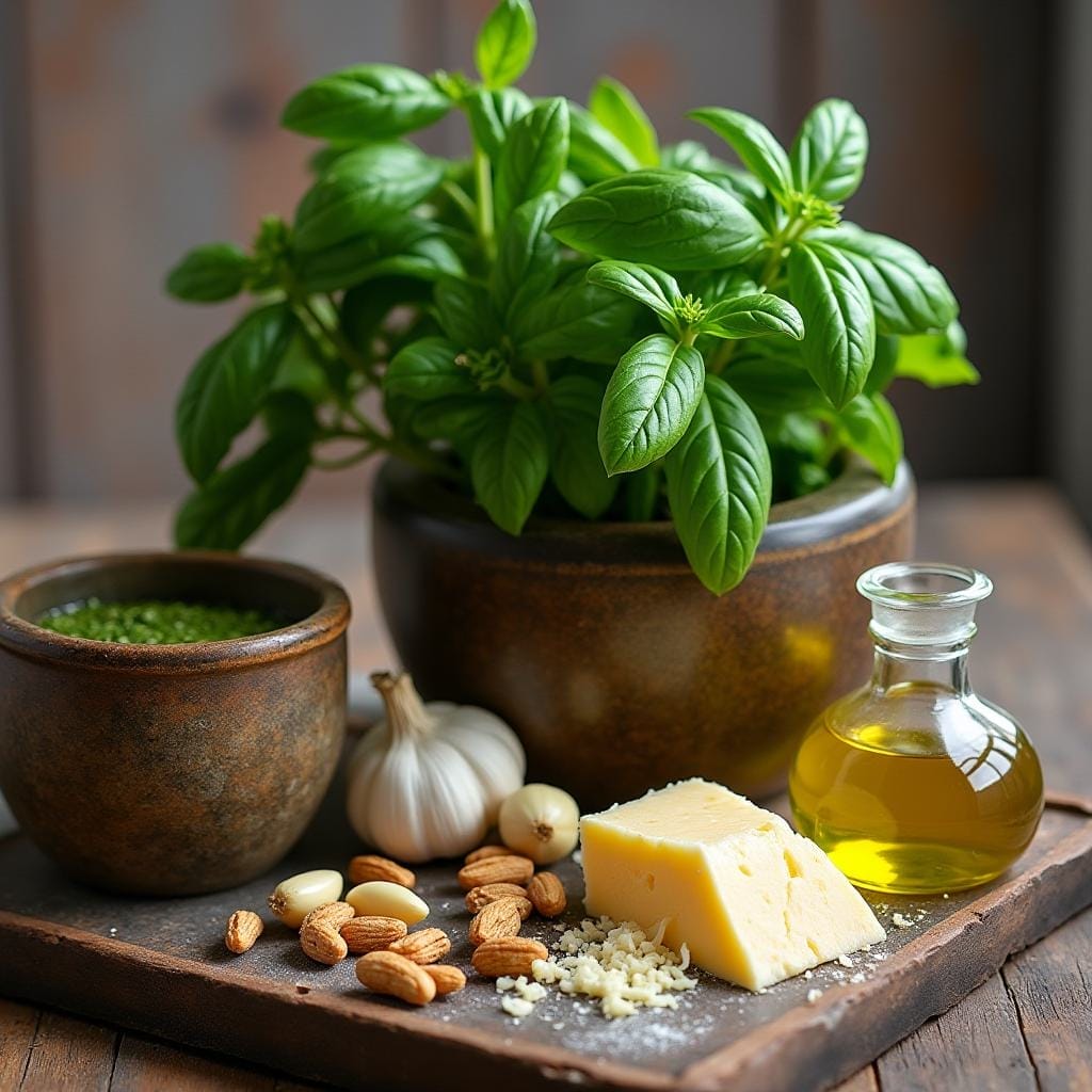 Pasta con il Pesto alla Genovese 