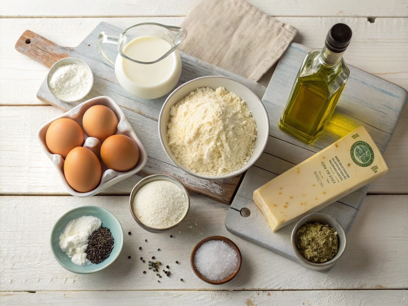 Ingredients for Crescia al Formaggio Bread