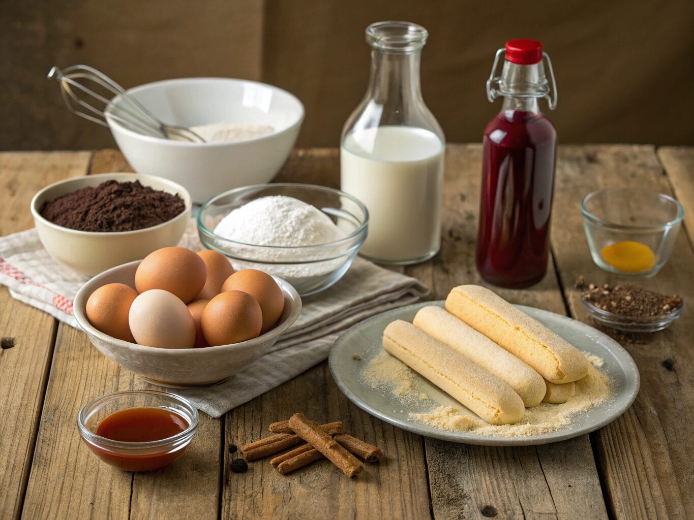 Ingredients for Zuppa Inglese
