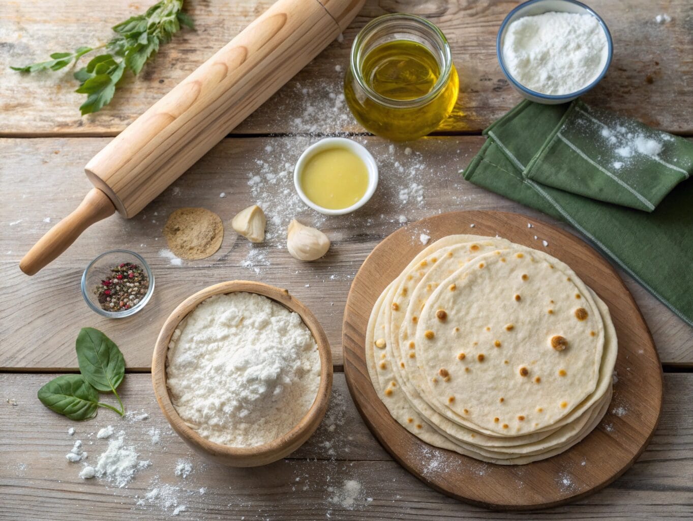 Ingredients for Piadina Romagnola