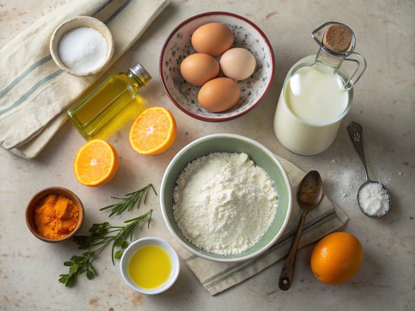 Ingredients for Schiacciata Fiorentina