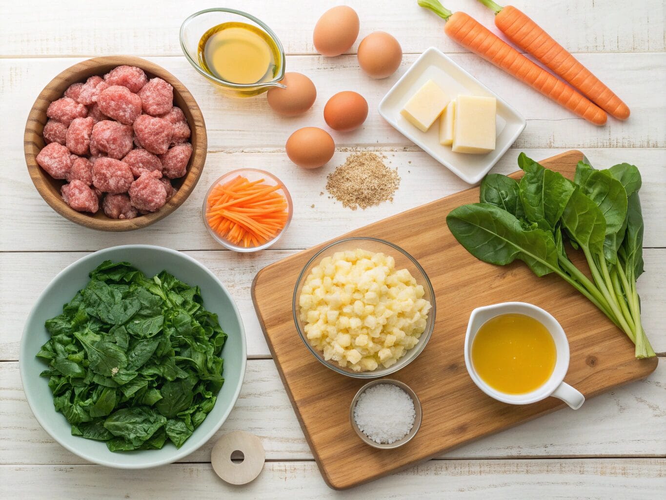 Ingredients for Italian wedding soup recipe
