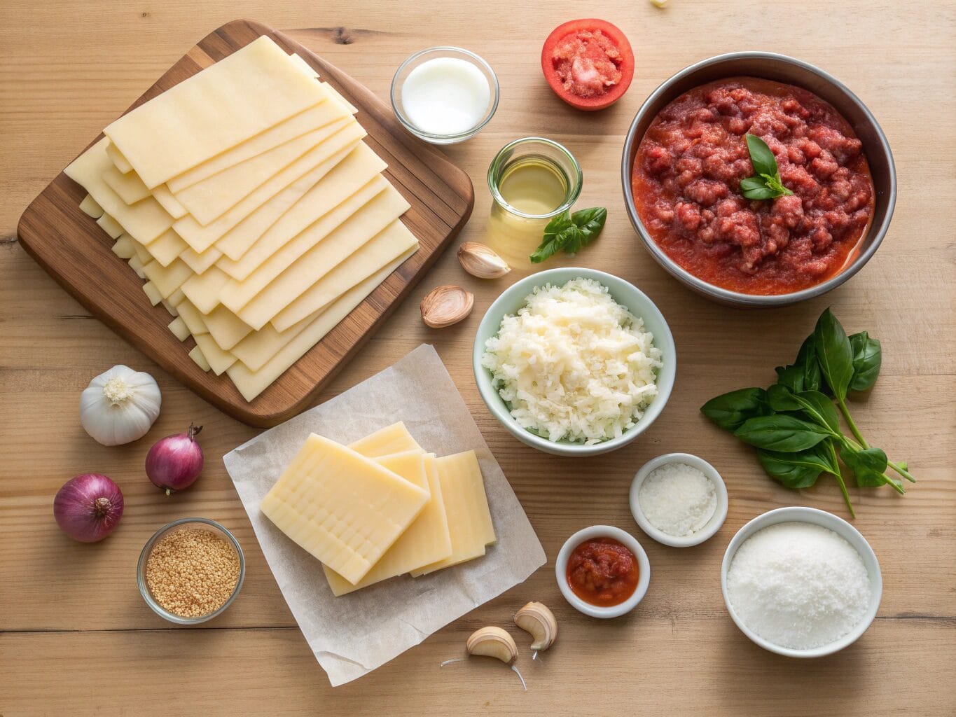 Ingredients for Lasagna with Béchamel Recipe