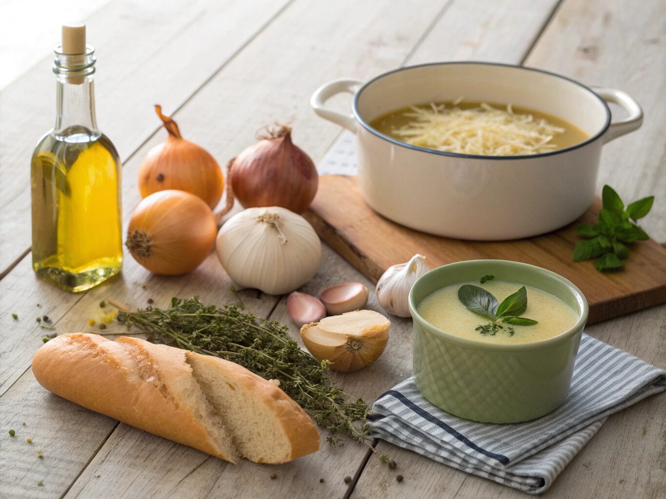 Ingredients for Zuppa di Cipolle Soup