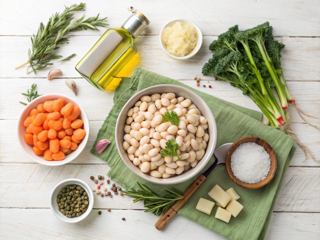 Ingredients for Tuscan White Bean Soup