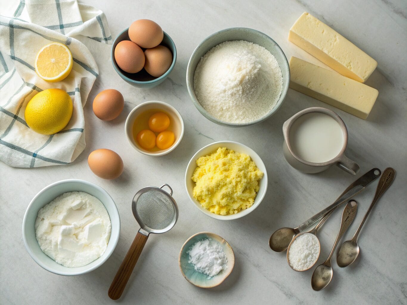Ingredients for Italian Ricotta Cheesecake Recipe