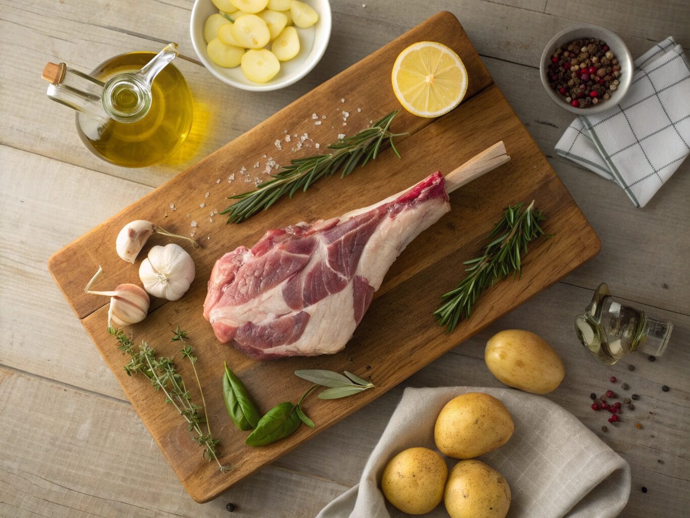 Ingredients for Agnello al forno recipe
