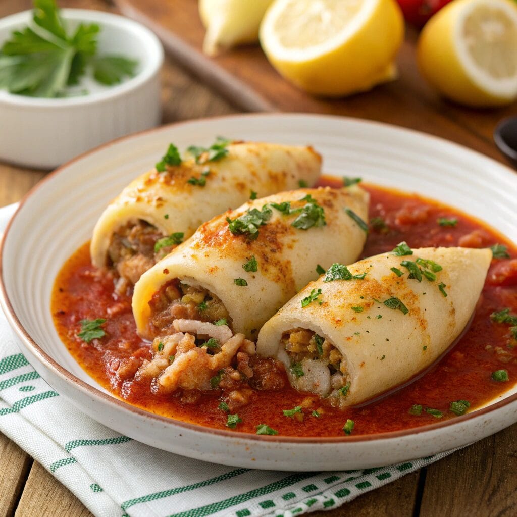 Stuffed squid