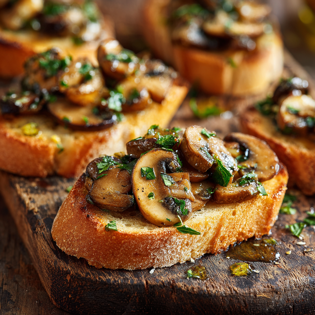 Crostini ai Funghi (Mushroom Toasts)