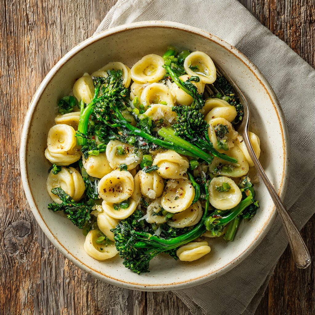 orecchiette con cime di rapa light
