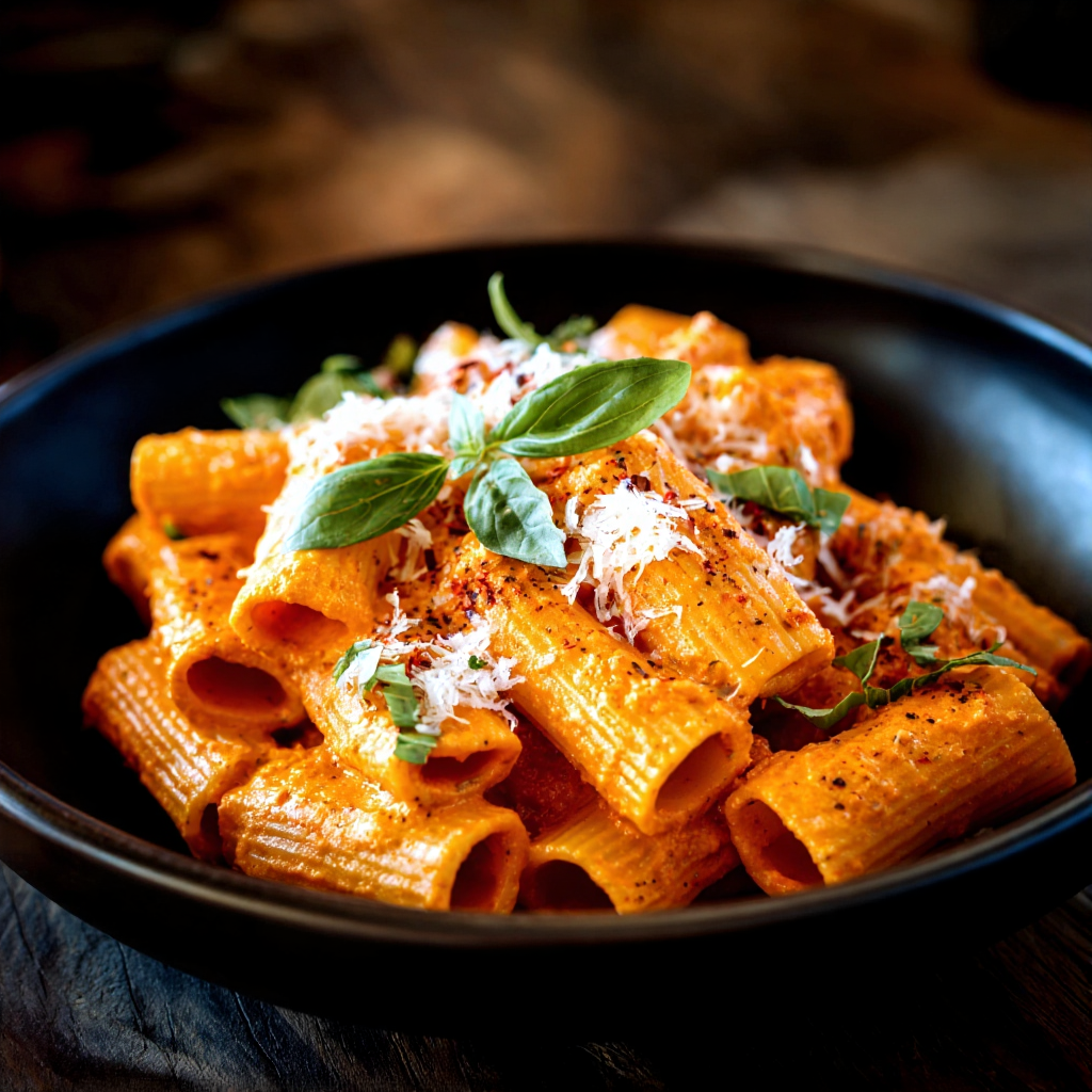 pasta con crema di peperoni recipe