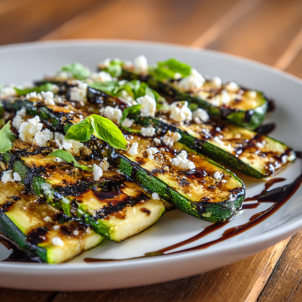 grilled zucchini with balsamic glaze