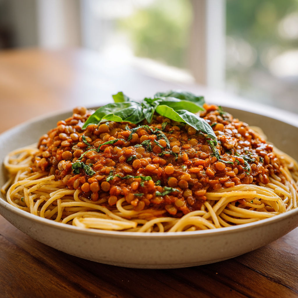 vegan lentil bolognese recipe