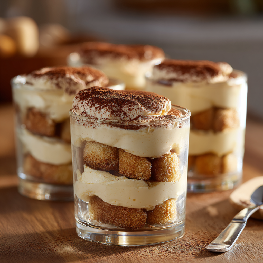 Tiramisu Cups Easy Recipe | Simple Individual Tiramisu