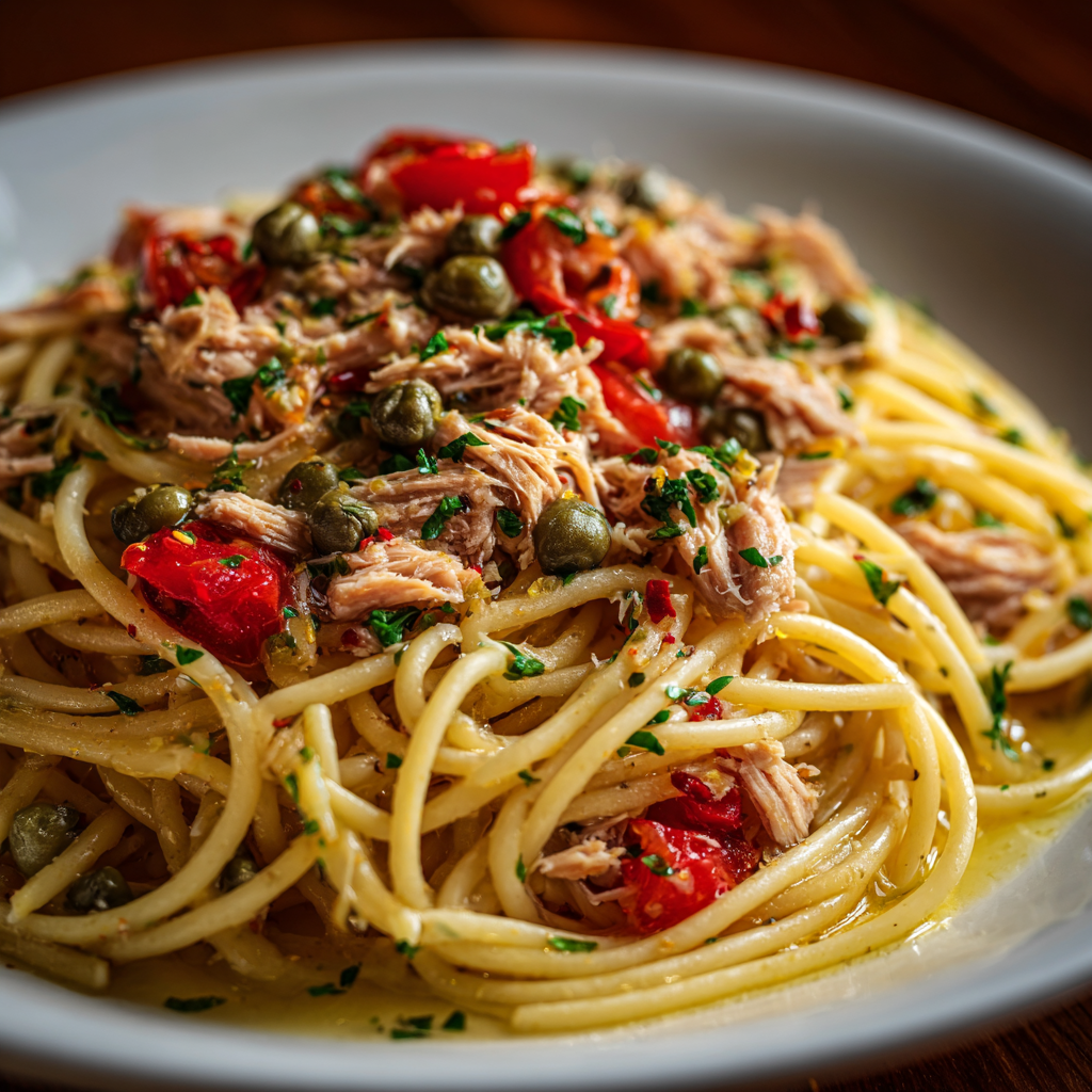Pasta with Tuna and Capers Recipe | Italian Style