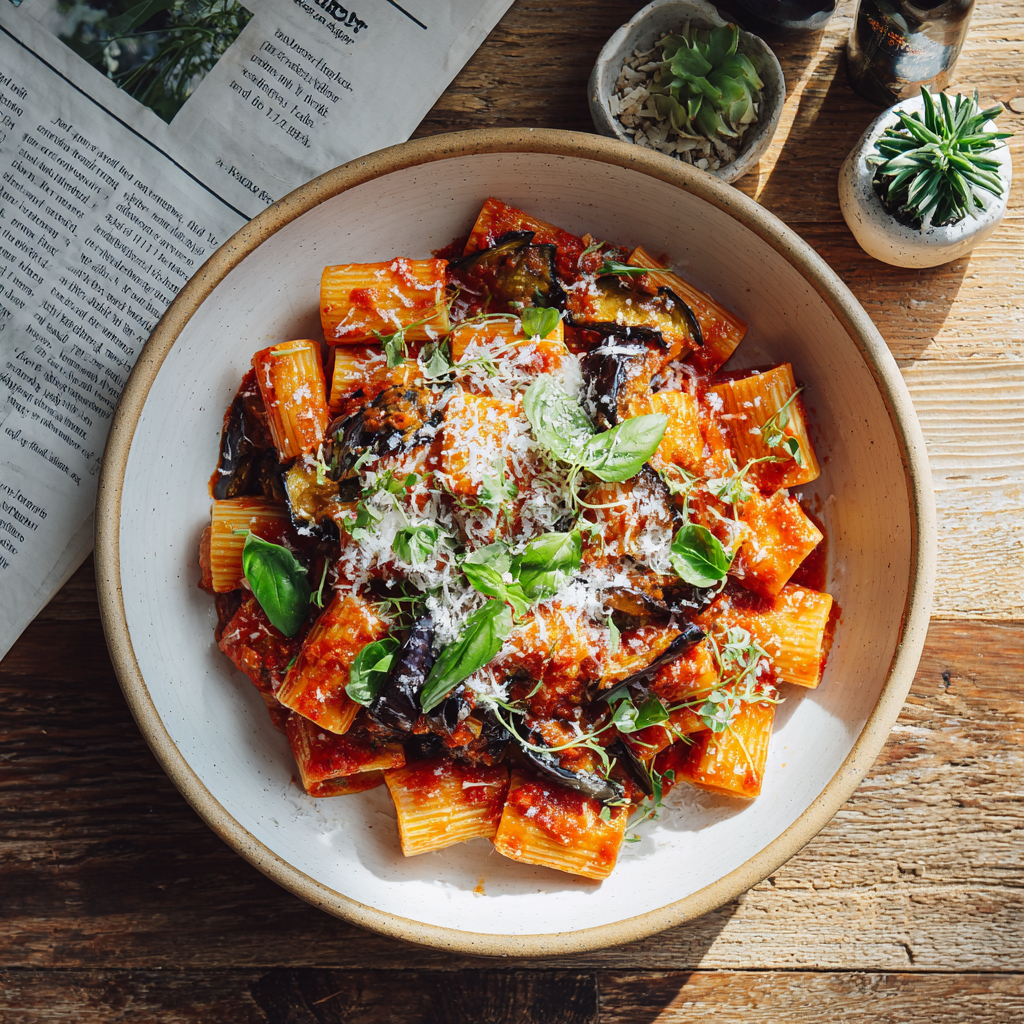 Pasta alla Norma Light | Lighter Sicilian Pasta