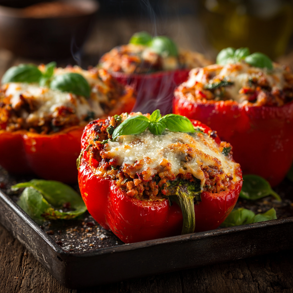 Stuffed Bell Peppers Italian Style | Easy Recipe