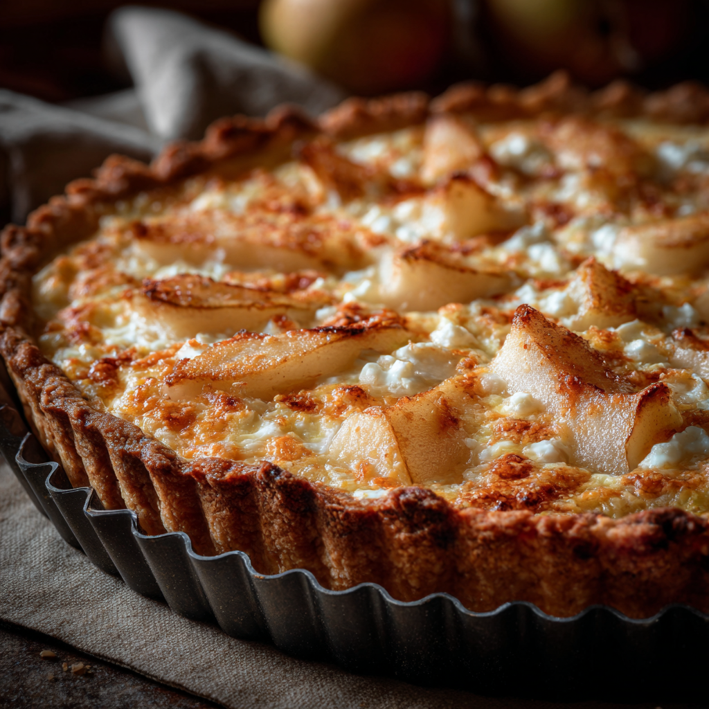 Pear Ricotta Tart Recipe | Light Italian Tart