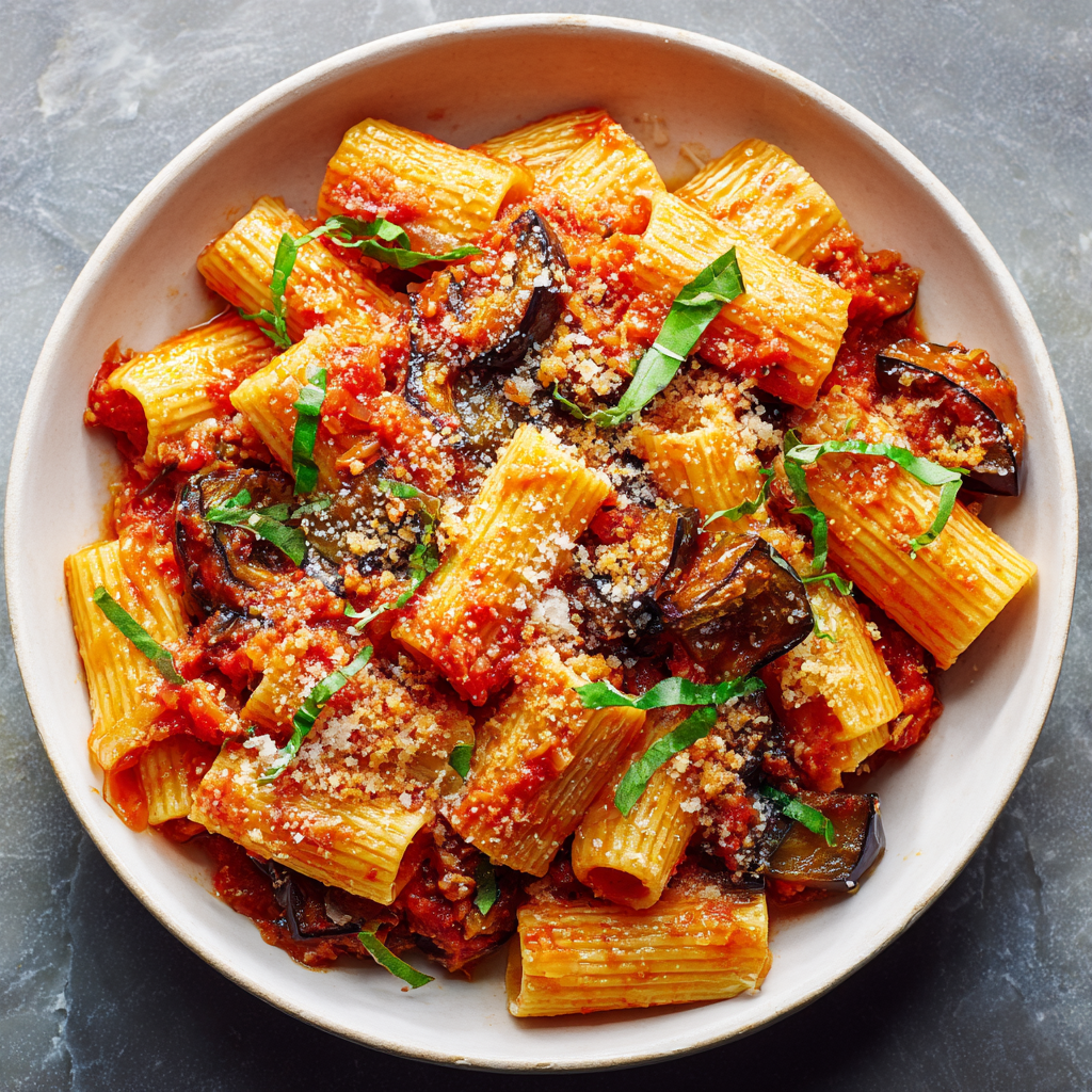 calabria spicy eggplant pasta recipe