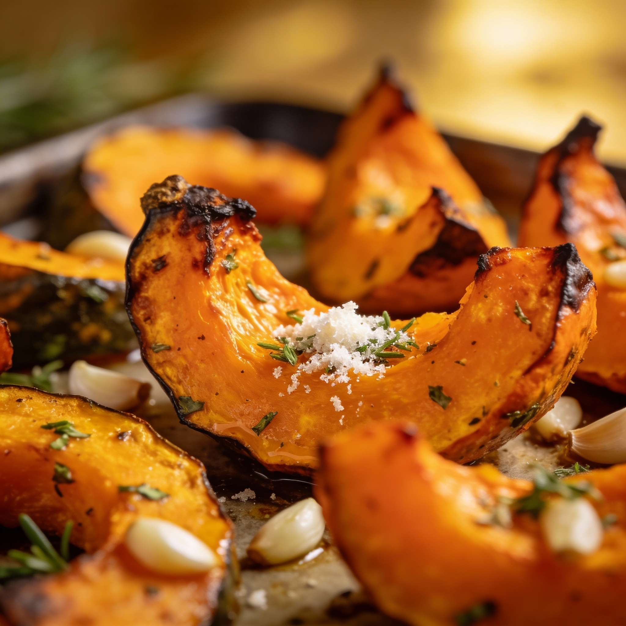 roasted pumpkin wedges italian herbs