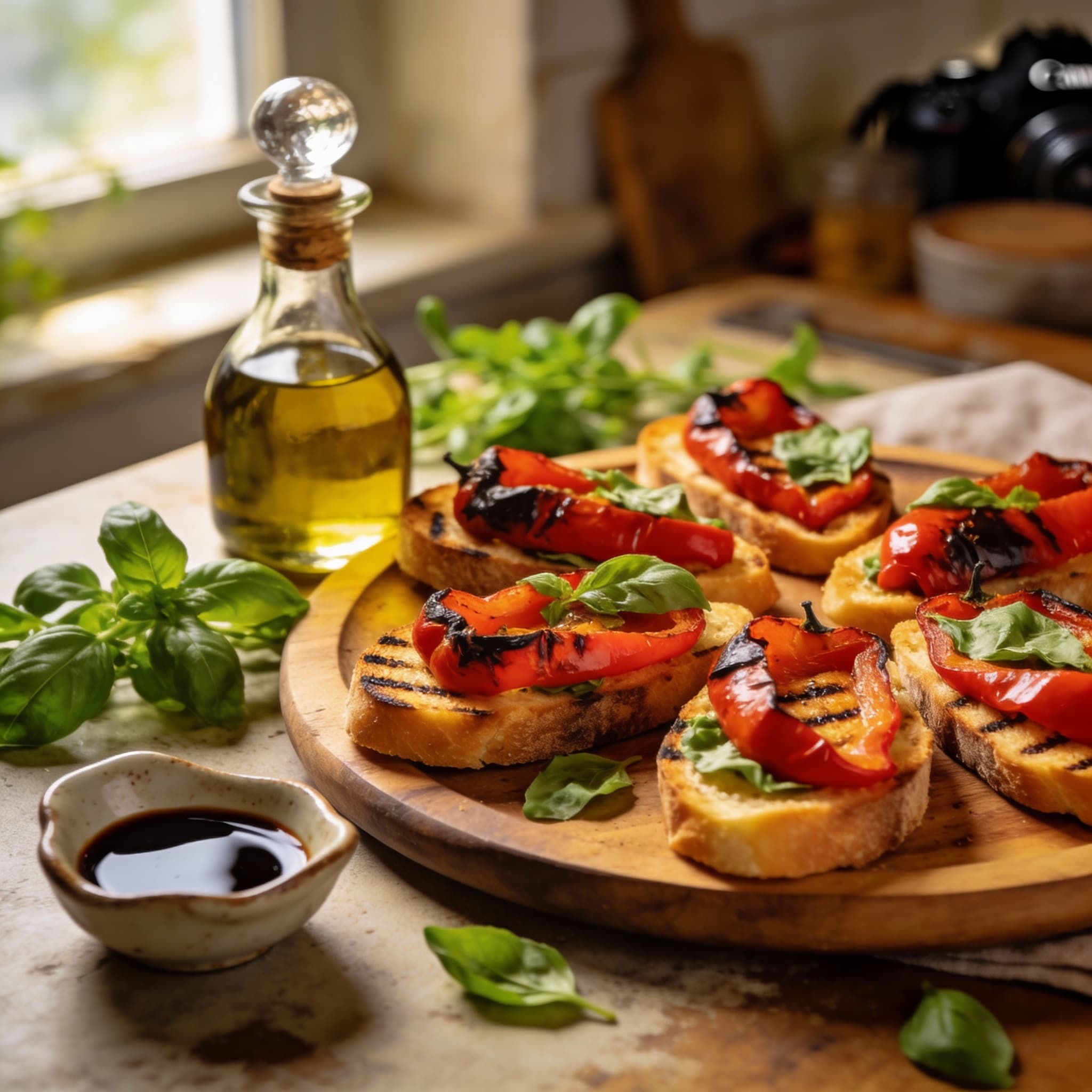 Roasted Red Pepper Bruschetta Recipe