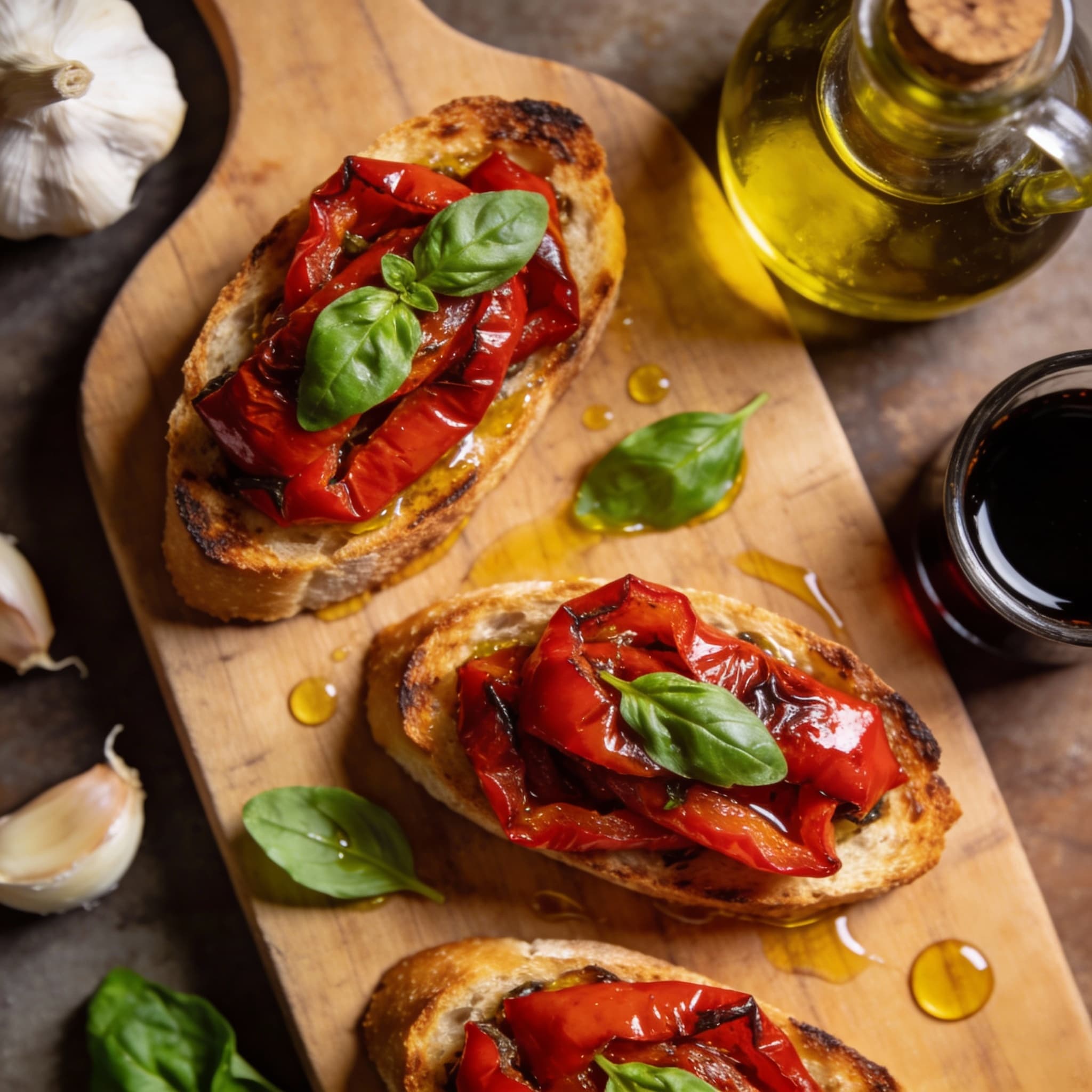 roasted red pepper bruschetta recipe