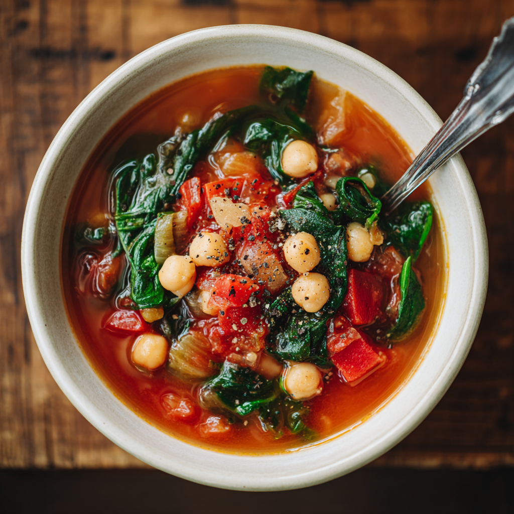 chickpea and spinach italian soup recipe
