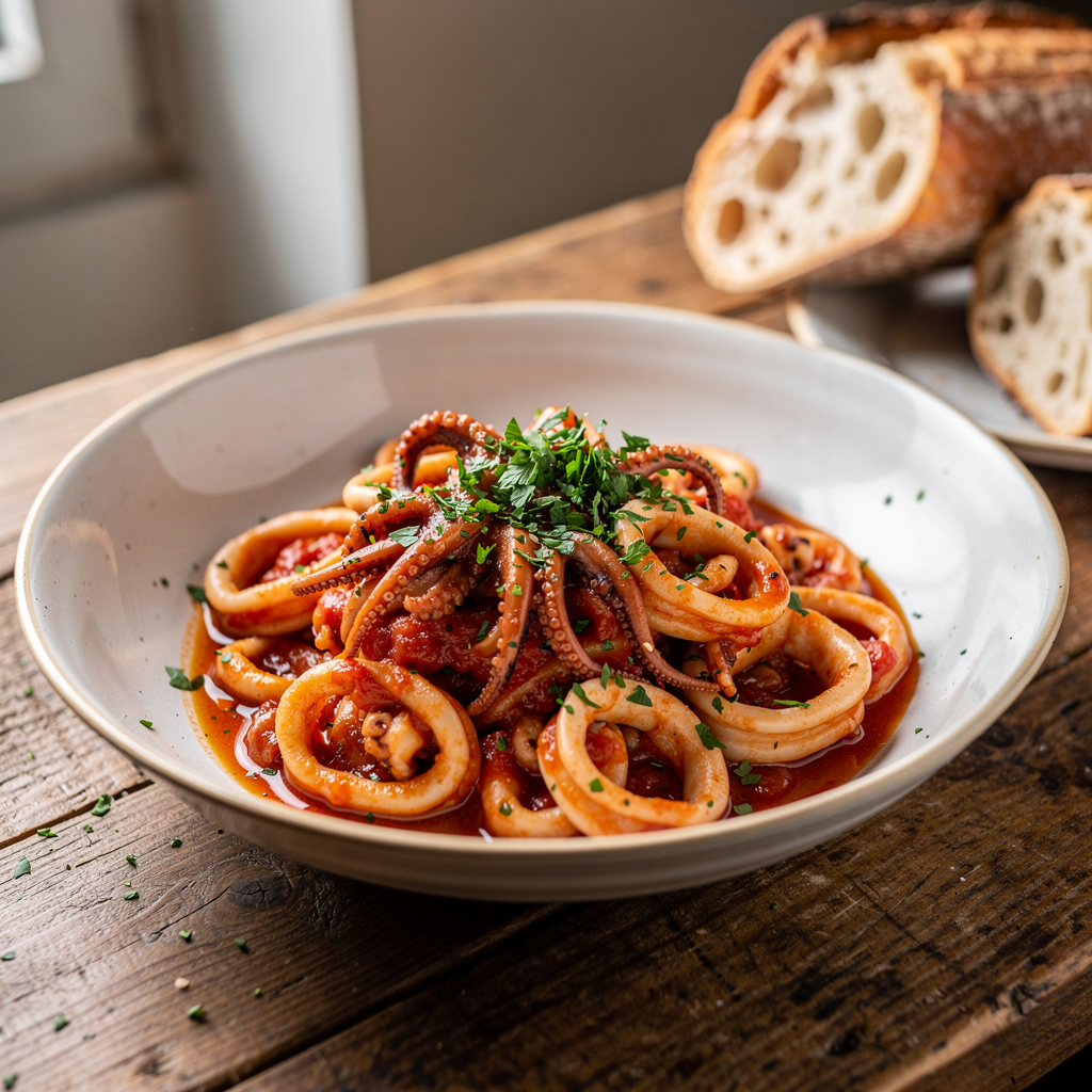 calamari in tomato sauce italian recipe