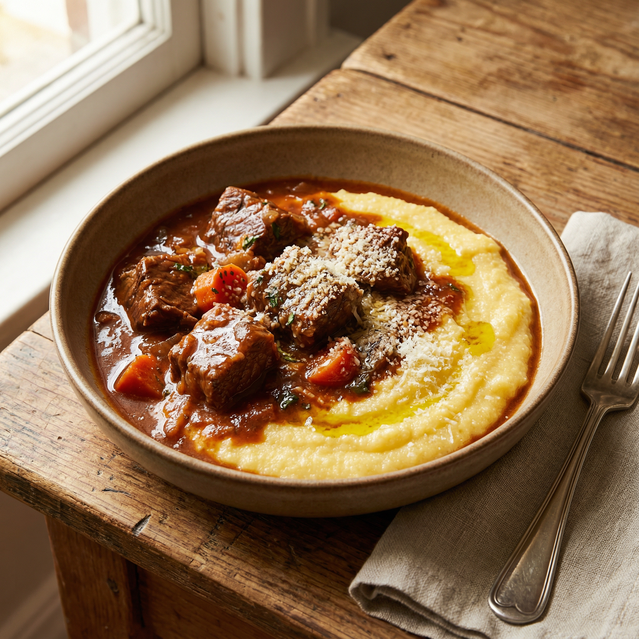 Italian Beef Stew with Polenta Recipe