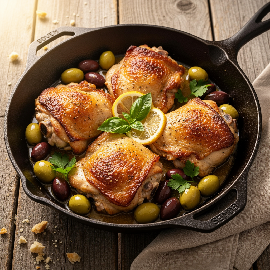Italian Chicken Thighs with Olives Recipe