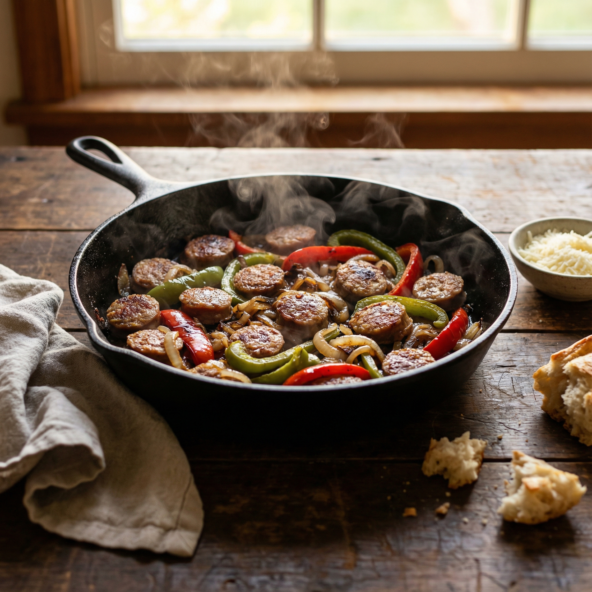 Italian Sausage and Peppers Skillet Recipe