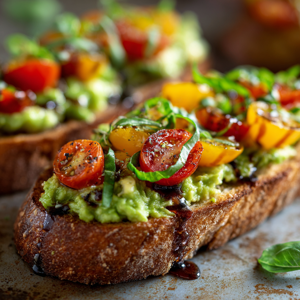 italian bruschetta avocado toast
