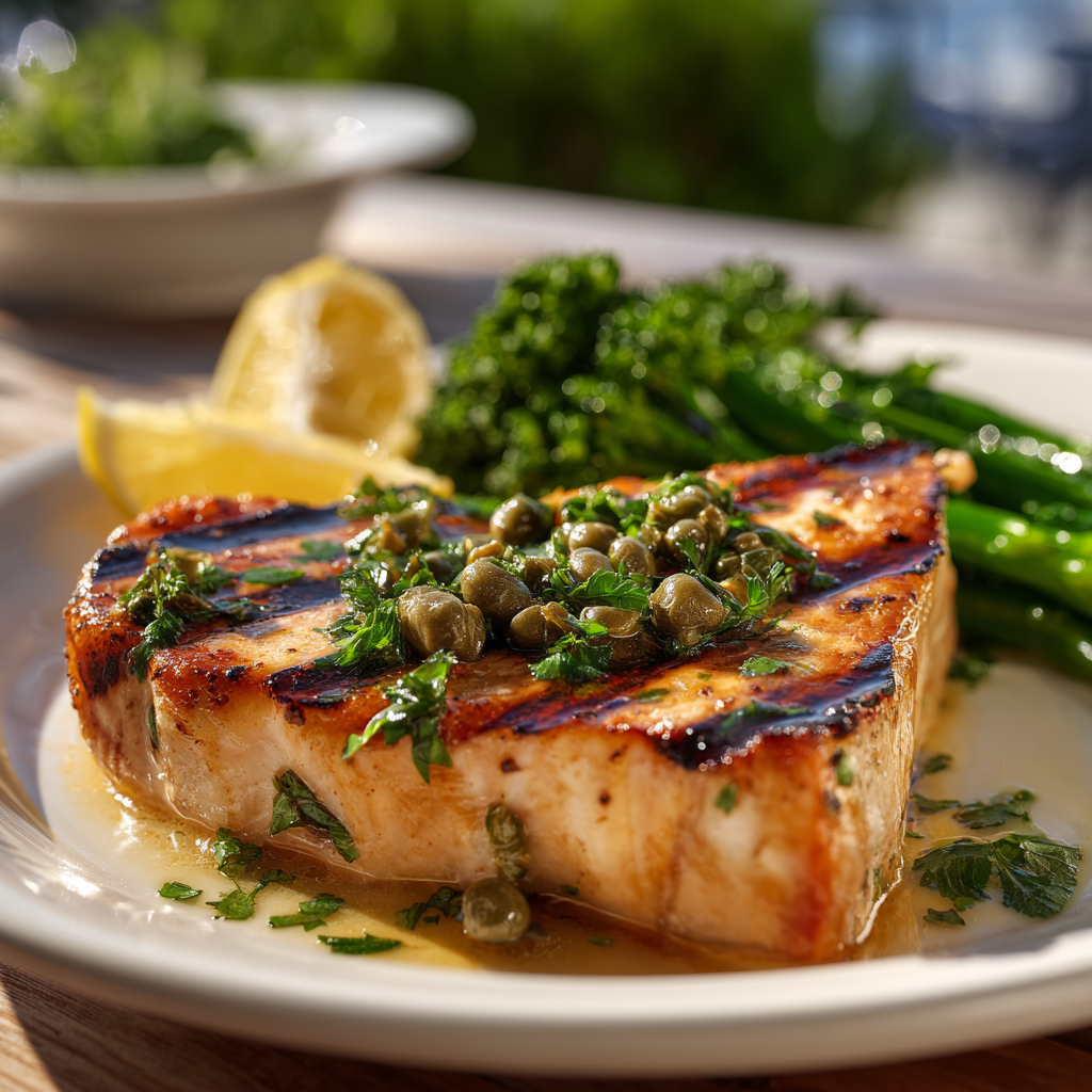 grilled swordfish with lemon capers recipe