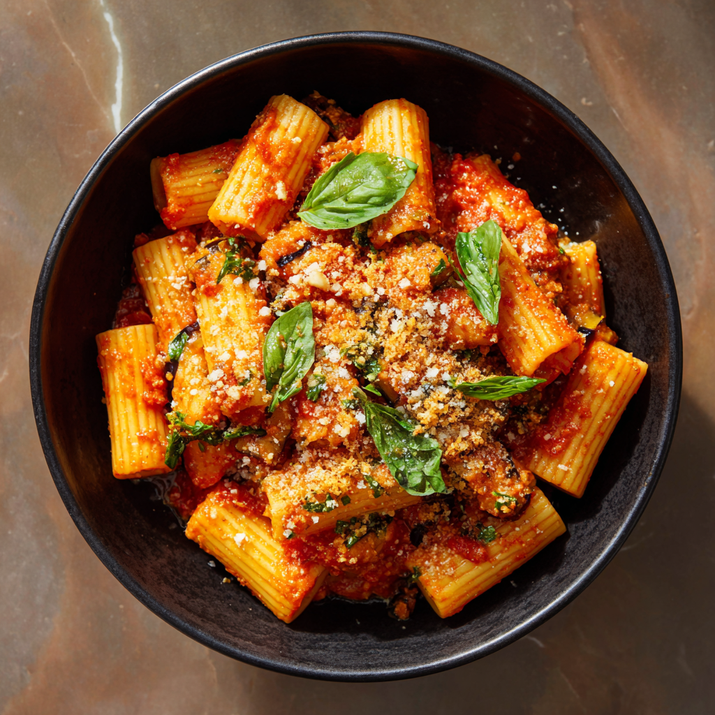 Calabrian Spicy Eggplant Pasta