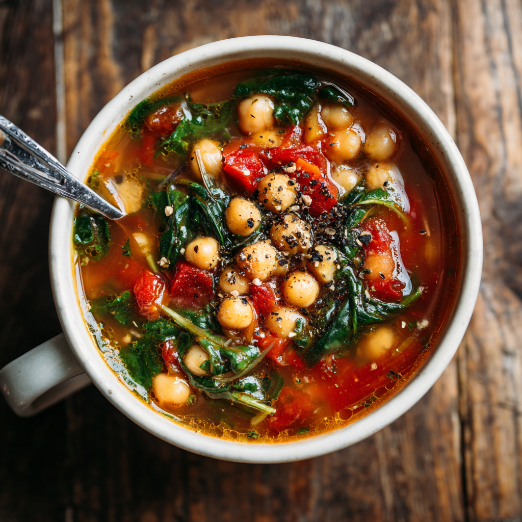 Chickpea and Spinach Italian Soup Recipe