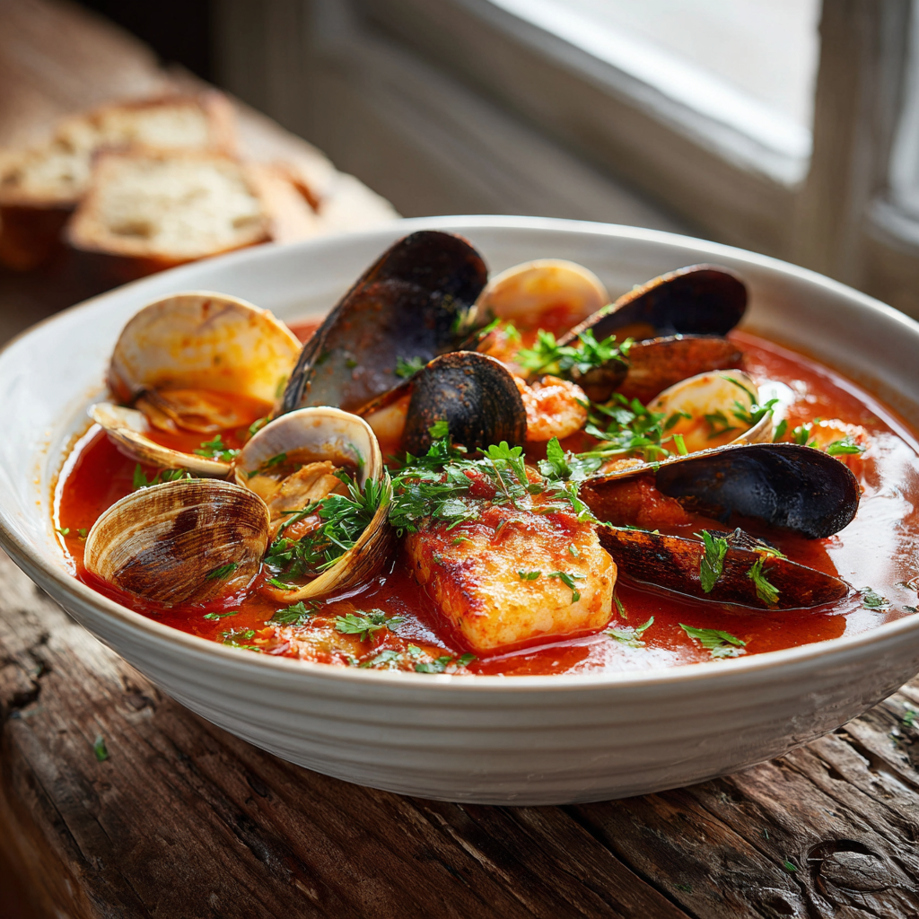 Italian Seafood Stew with Tomatoes Recipe