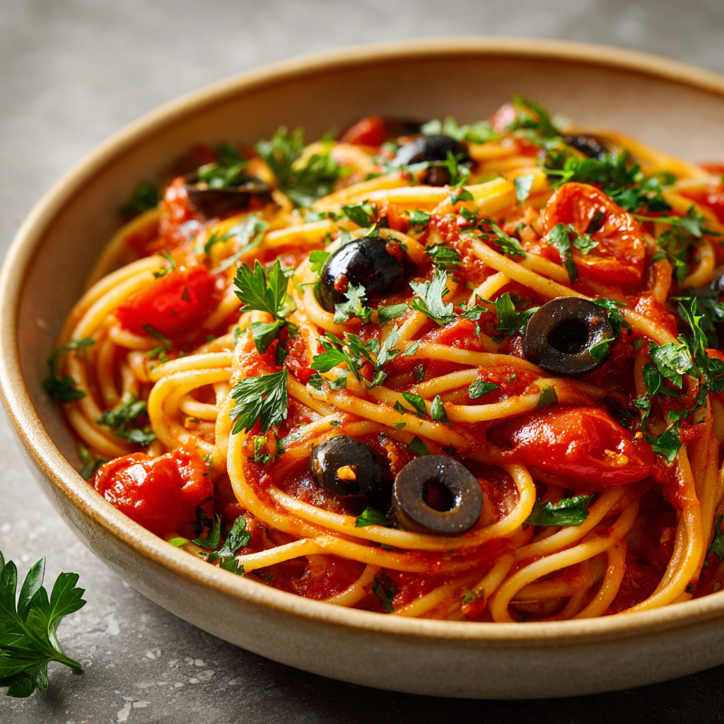 Pasta alla Puttanesca Easy Weeknight Recipe