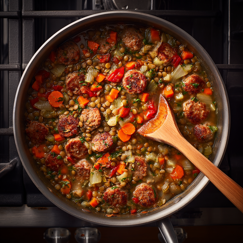 italian sausage and lentil soup recipe