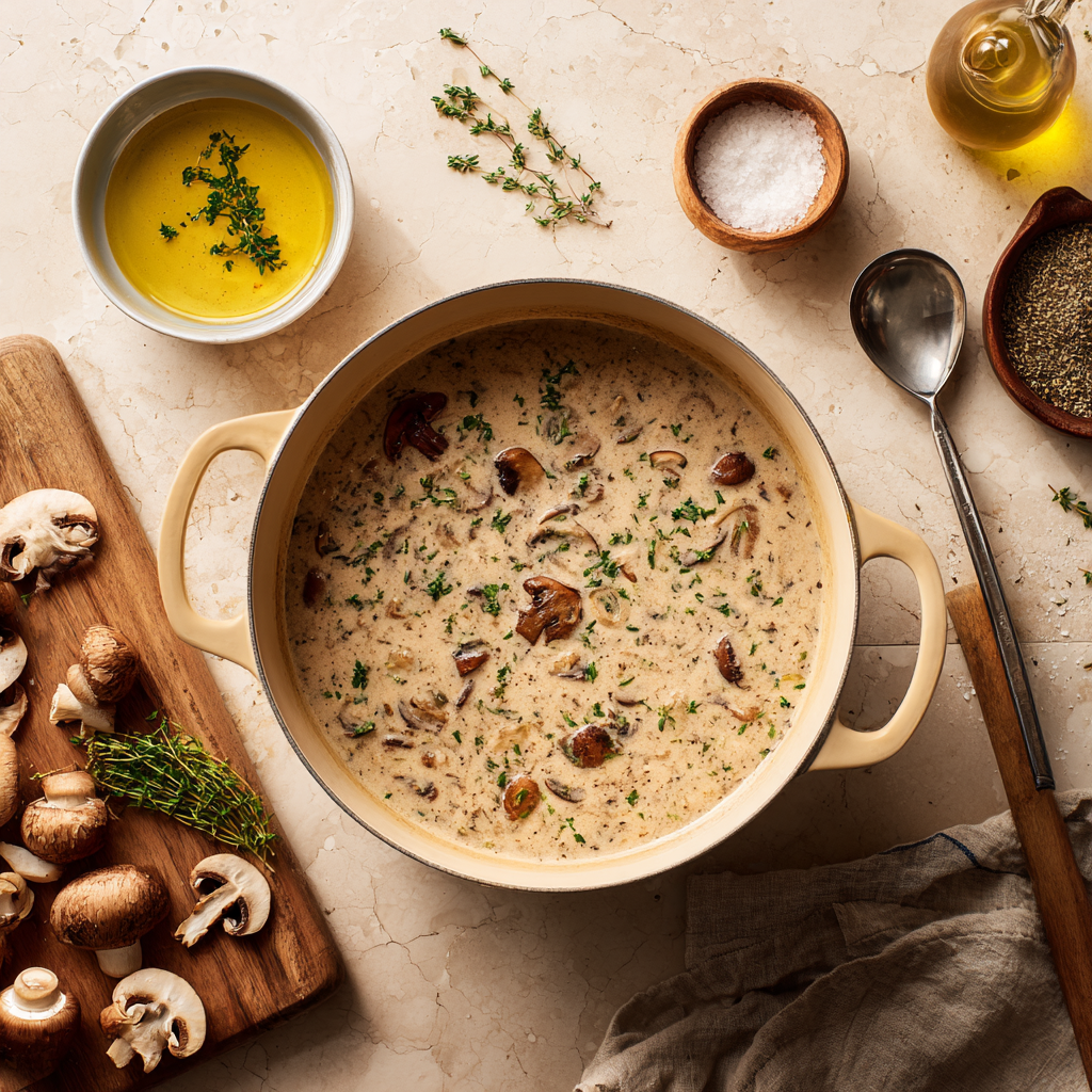 creamy mushroom soup italian style recipe