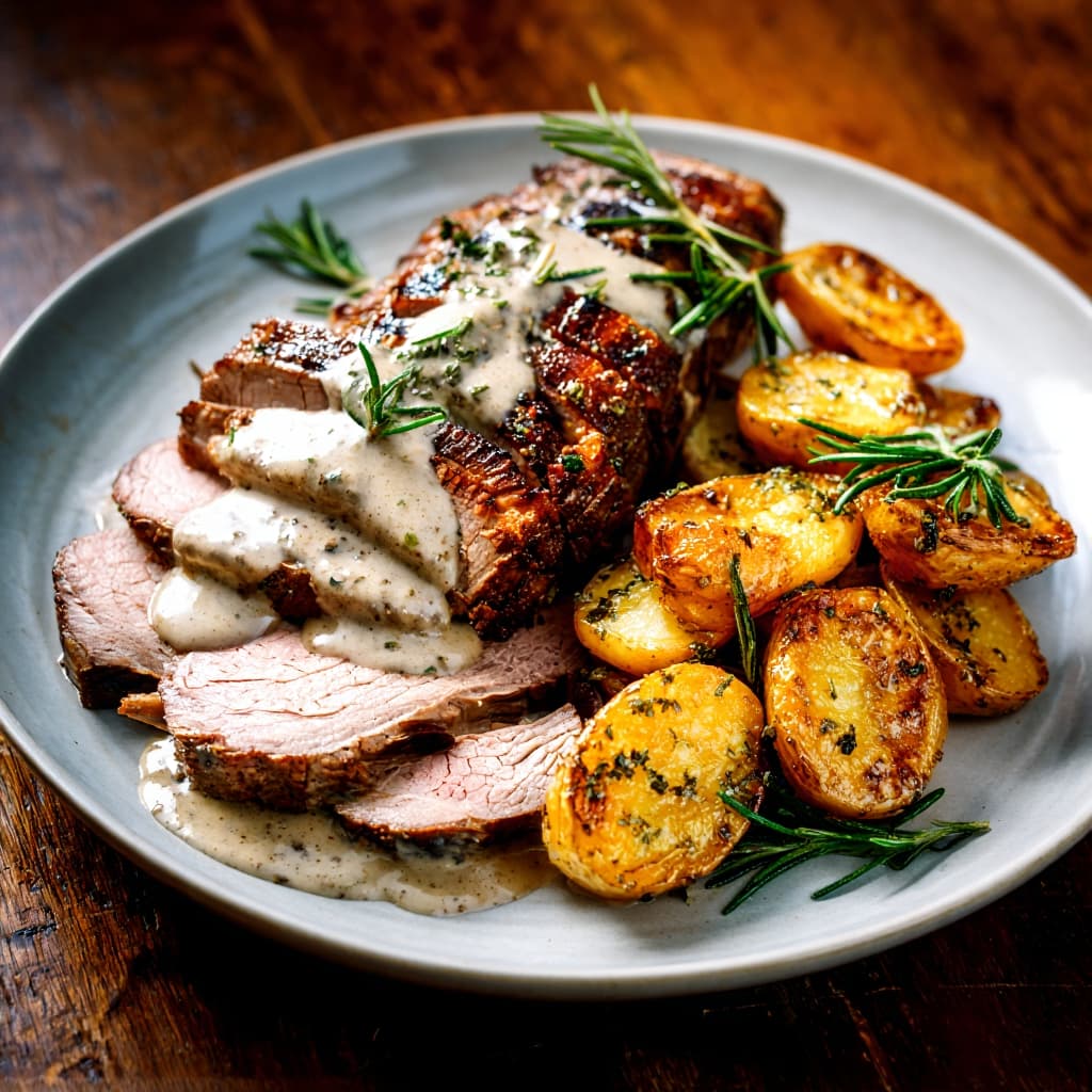 Italian Christmas Roast Beef with Herbs Recipe