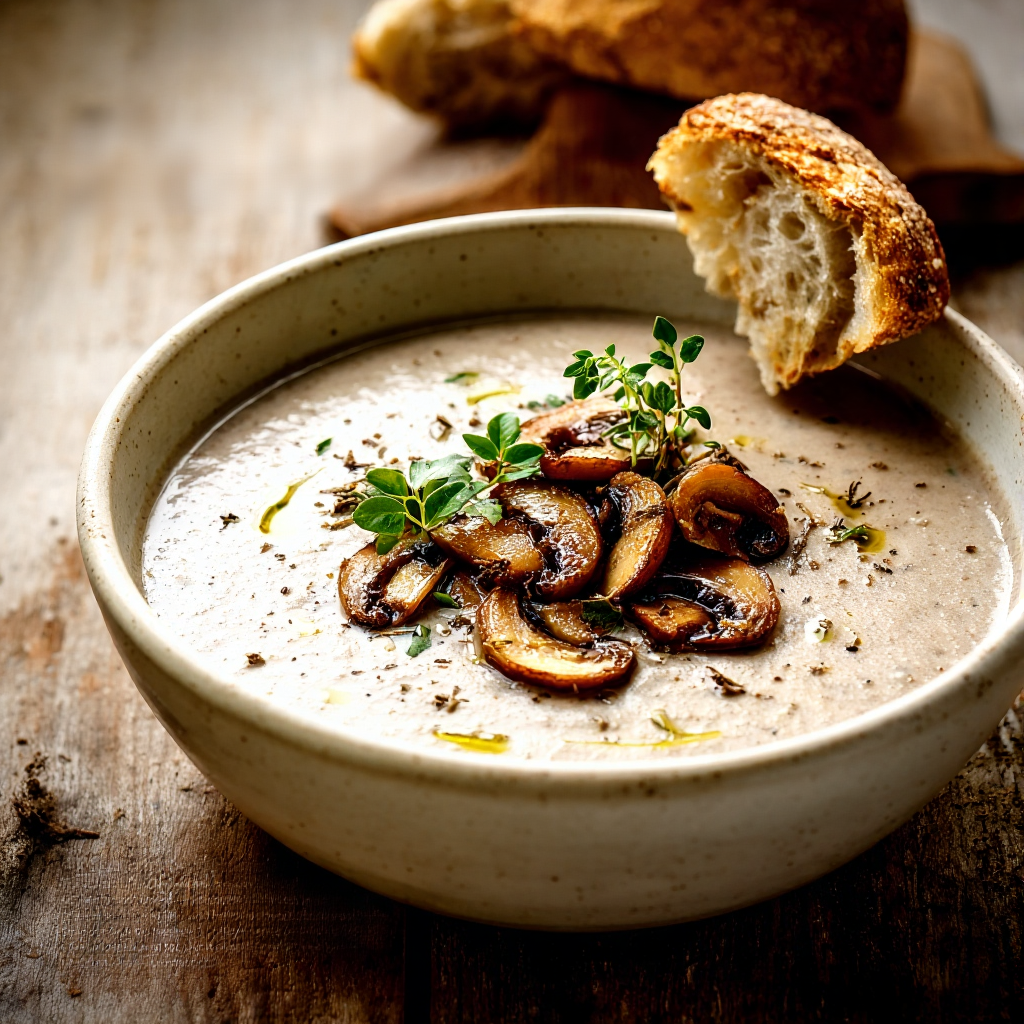 Creamy Mushroom Soup Italian Style Recipe