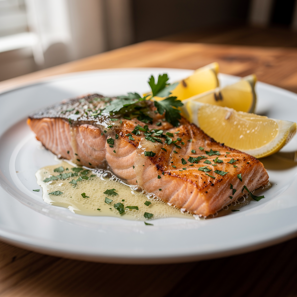 Salmon with Herbs and White Wine Recipe