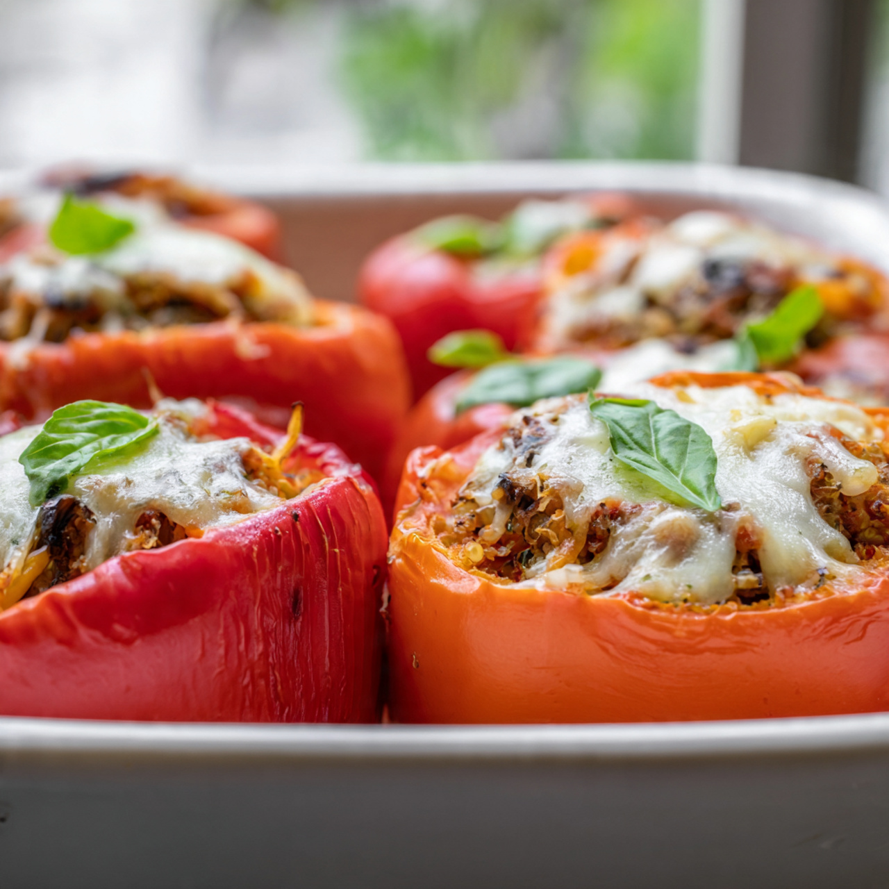 italian stuffed bell peppers quinoa recipe