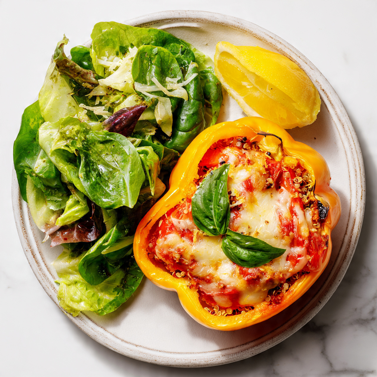 Italian Quinoa Stuffed Bell Peppers