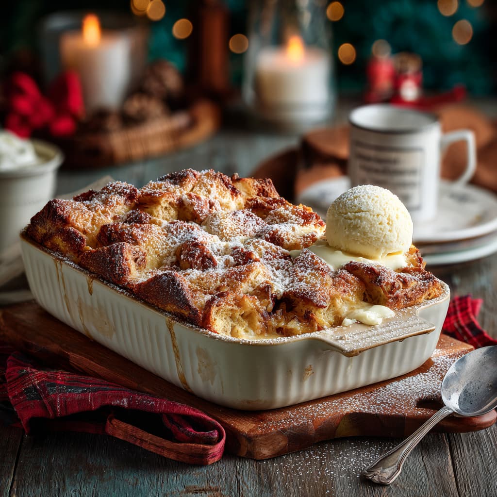 panettone bread pudding dessert recipe