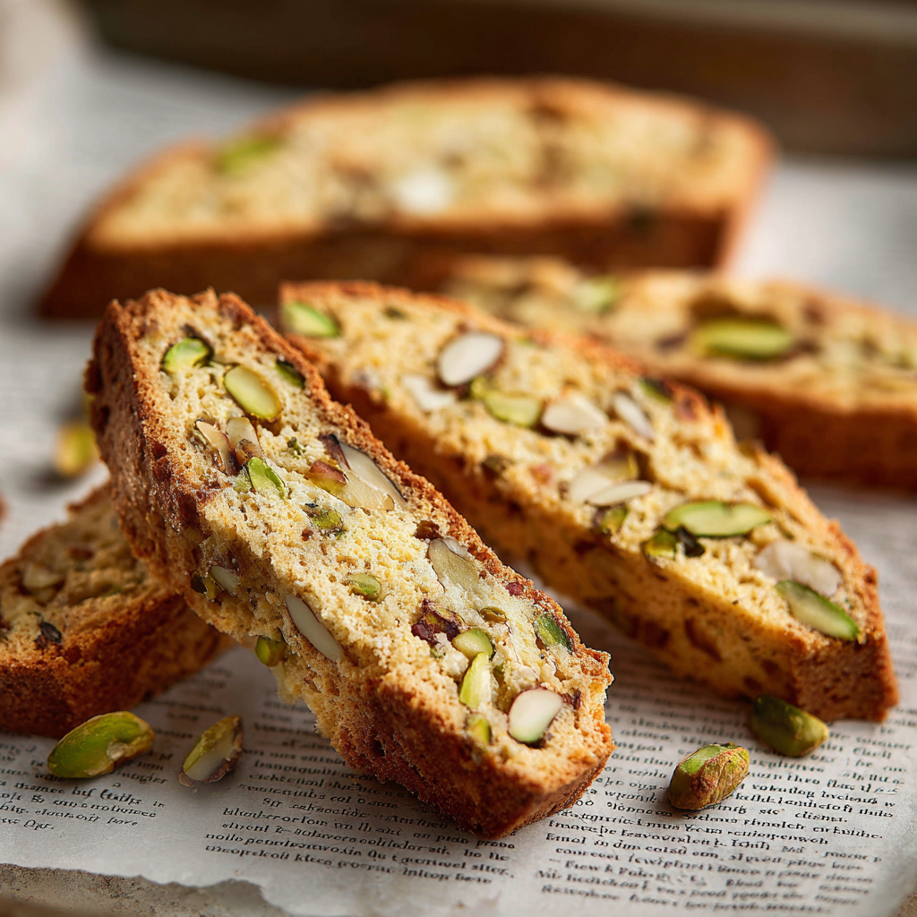 pistachio almond biscotti cookies recipe