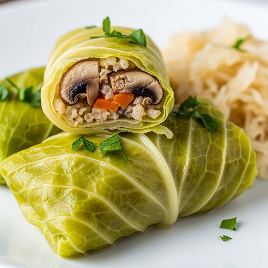vegan italian stuffed cabbage rolls