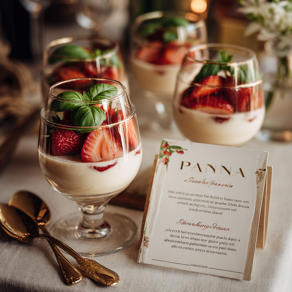 strawberry basil panna cotta recipe