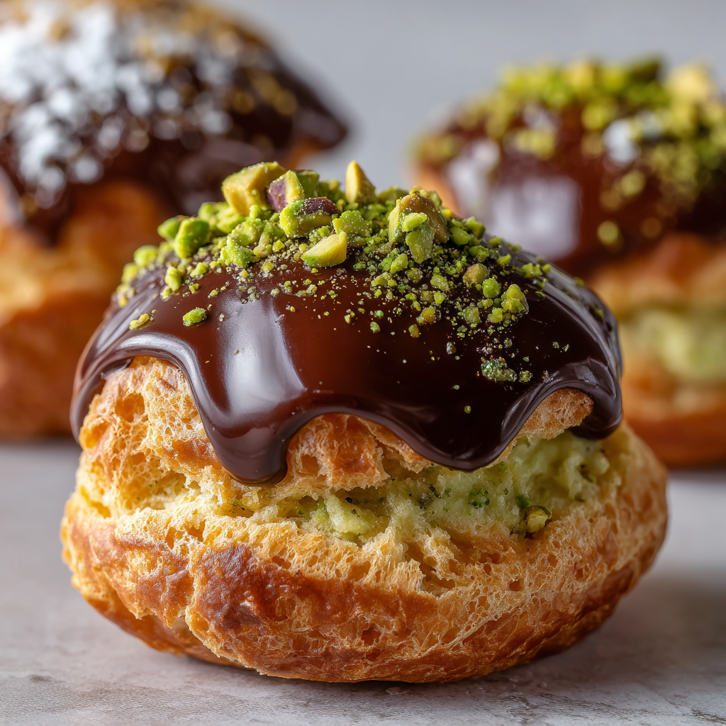 pistachio cream puffs recipe